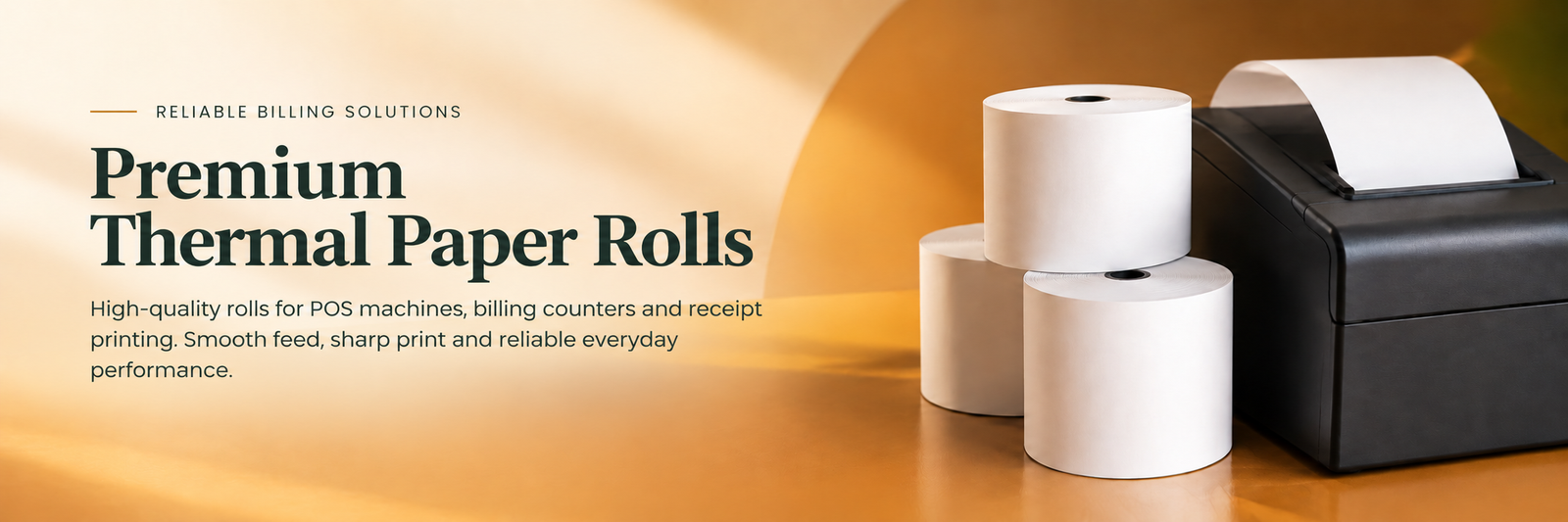 Premium thermal paper banner